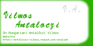 vilmos antaloczi business card